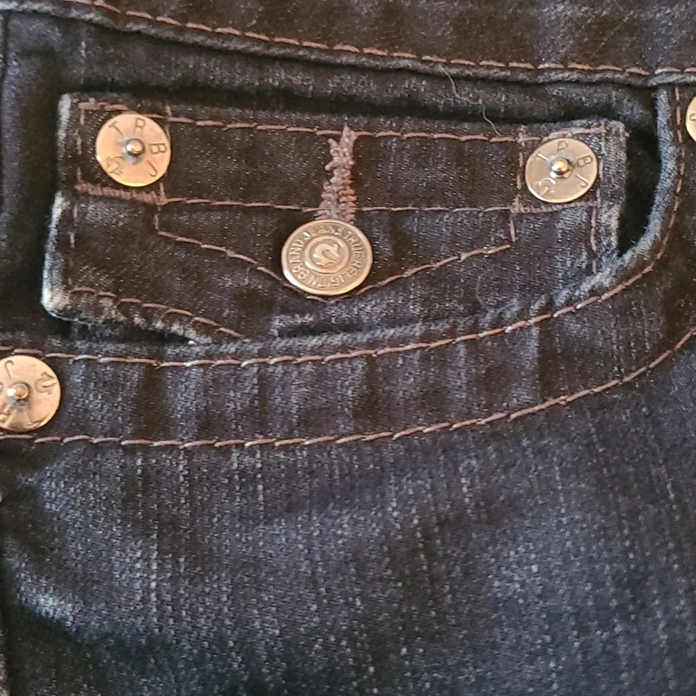 True Religion Billy Dark Wash Straight Leg Jeans - Picture 4 of 12